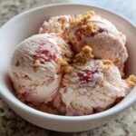 No-Churn Strawberry Cheesecake Ice Cream