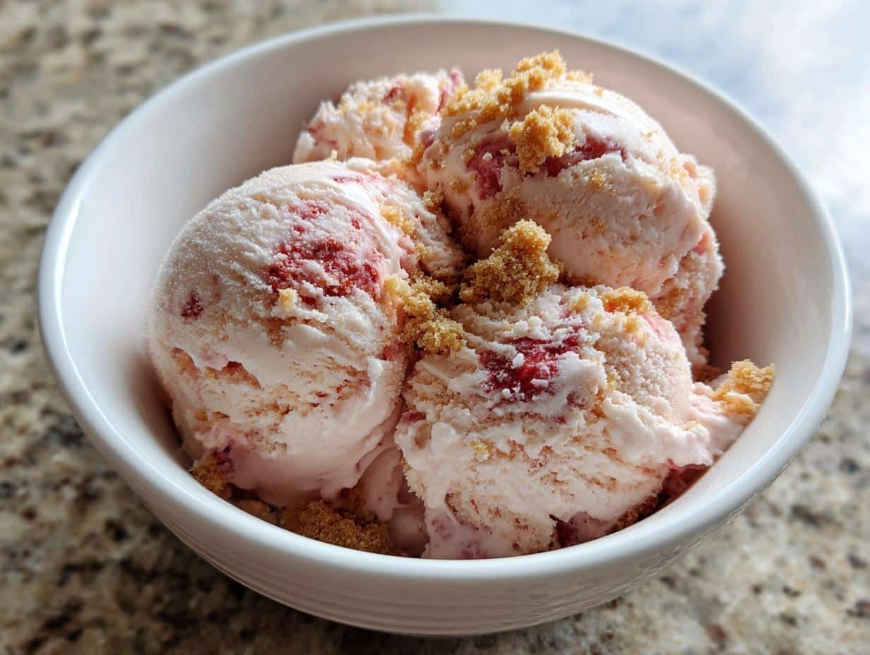 Irresistible No-Churn Strawberry Cheesecake Ice Cream in 3 Easy Steps