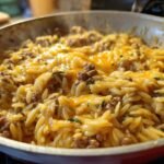 One-Pot Cheeseburger Orzo Skillet