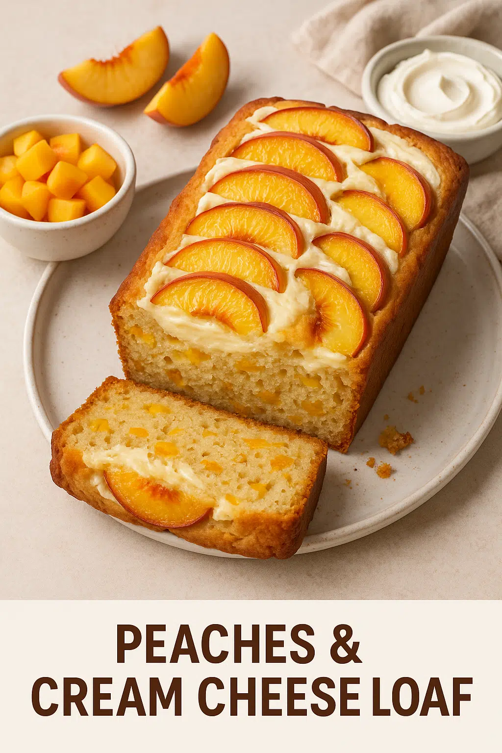 Peaches & Cream Cheese Loaf: A Soft and Sweet Bake You’ll Love
