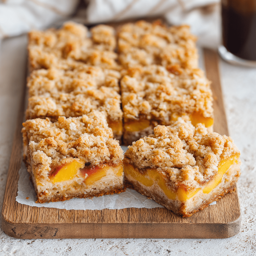 Peaches and Cream Crumble Bars: A Sweet and Simple Summer Favorite