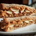 Peanut Butter Apple Sandwiches with Granola