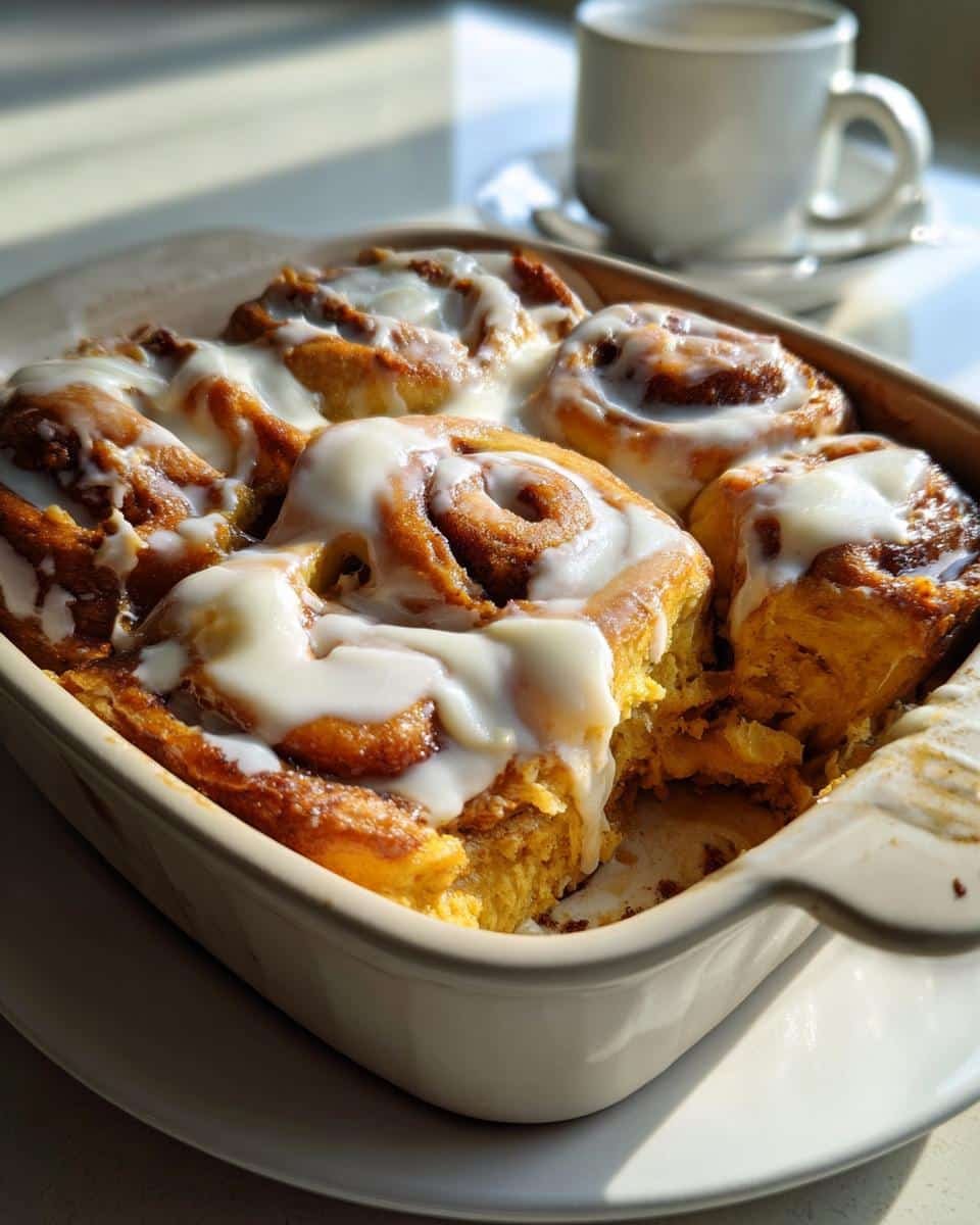 Pumpkin Cinnamon Roll Bake - detail 1