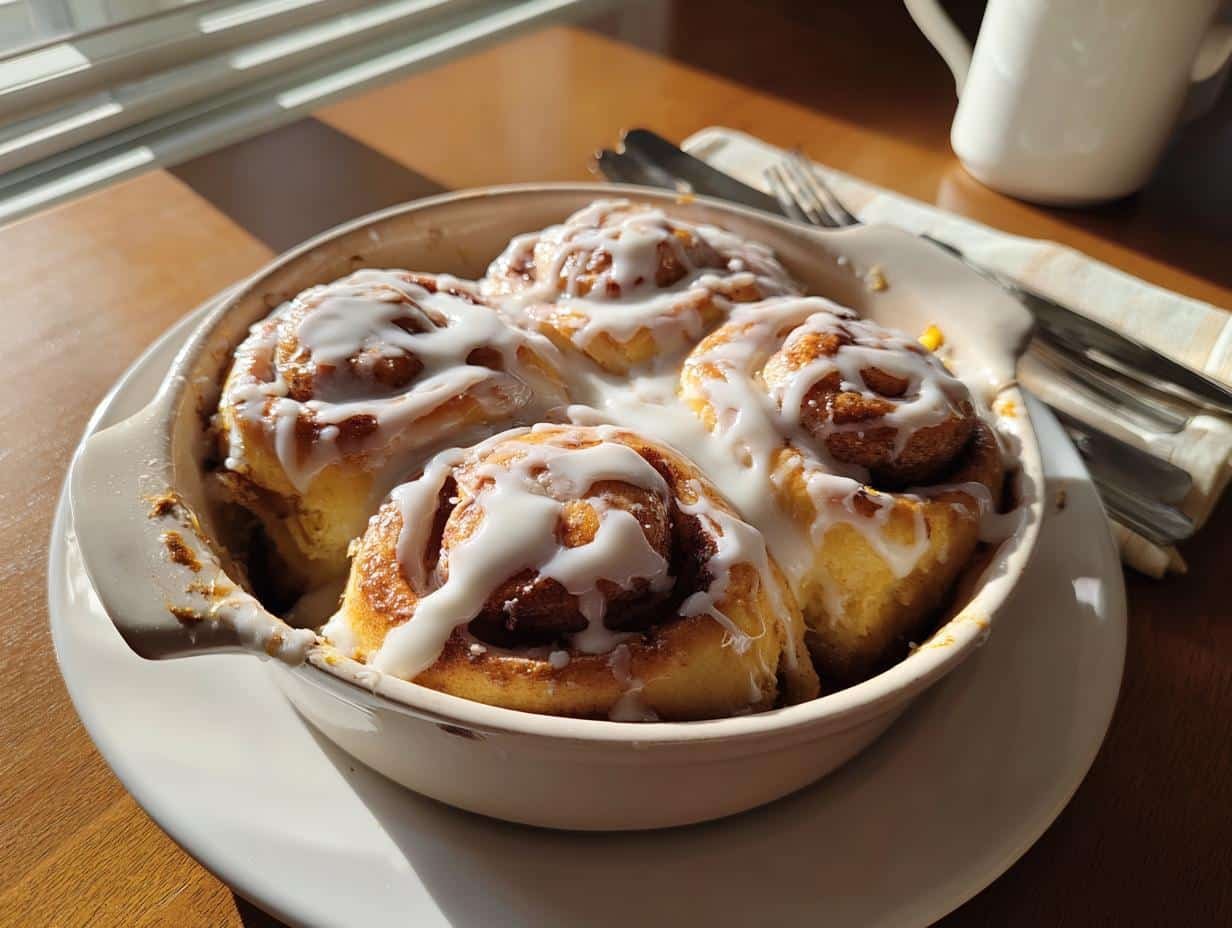 Magical Pumpkin Cinnamon Roll Bake – 5-Minute Fall Bliss