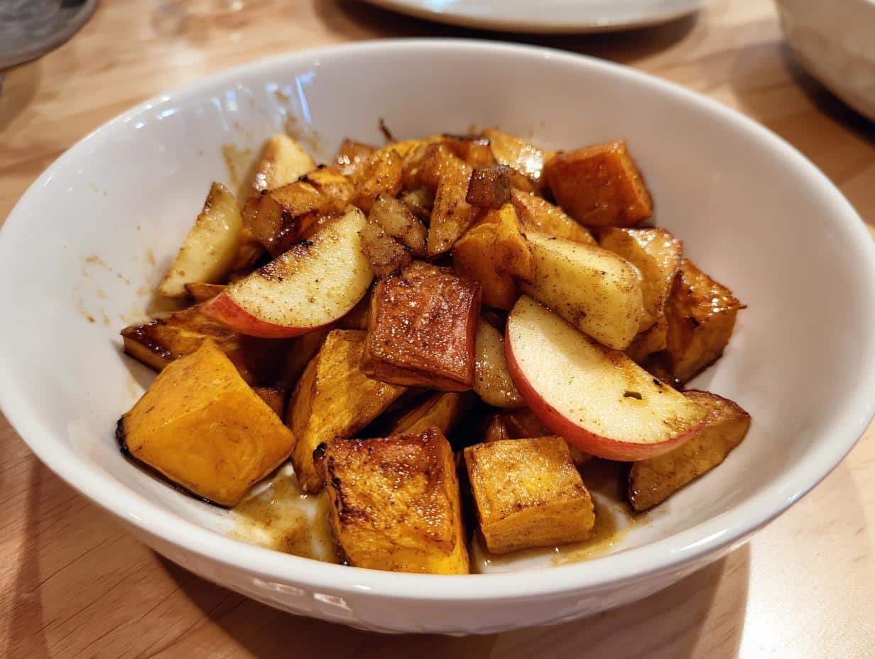 Irresistible Roasted Apple Cinnamon Sweet Potatoes Recipe