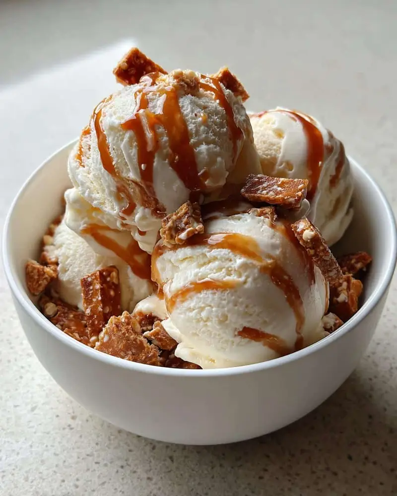 Irresistible Salted Caramel Pretzel Ice Cream in 4 Steps