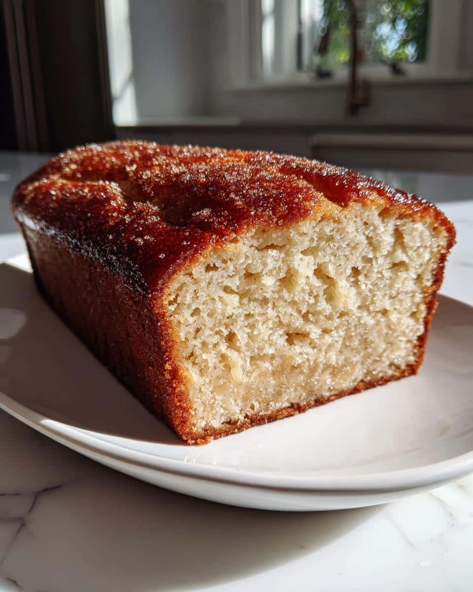 Spiced Apple Cider Donut Loaf with a Cinnamon Sugar Crust - detail 1