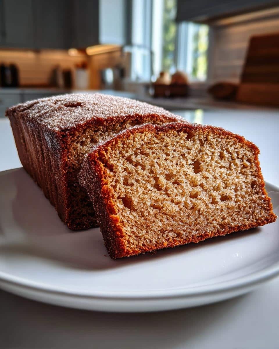 Spiced Apple Cider Donut Loaf with a Cinnamon Sugar Crust - detail 2