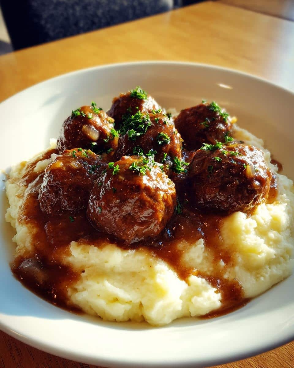 Tasty Slow Cooker Salisbury Steak Meatballs Recipe - detail 1