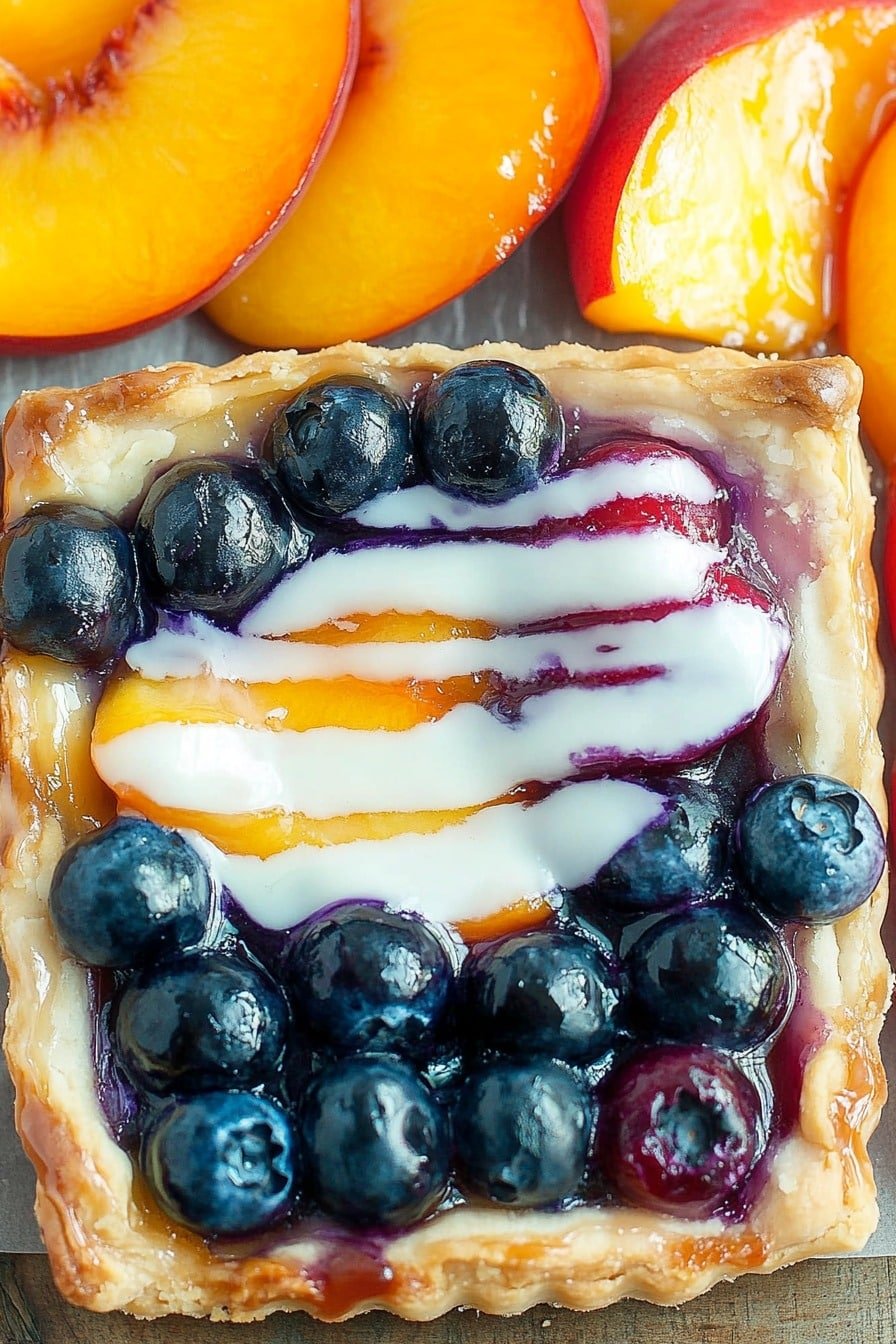 Easy Blueberry Peach Tart with Vanilla Glaze: A Summer Dessert Favorite