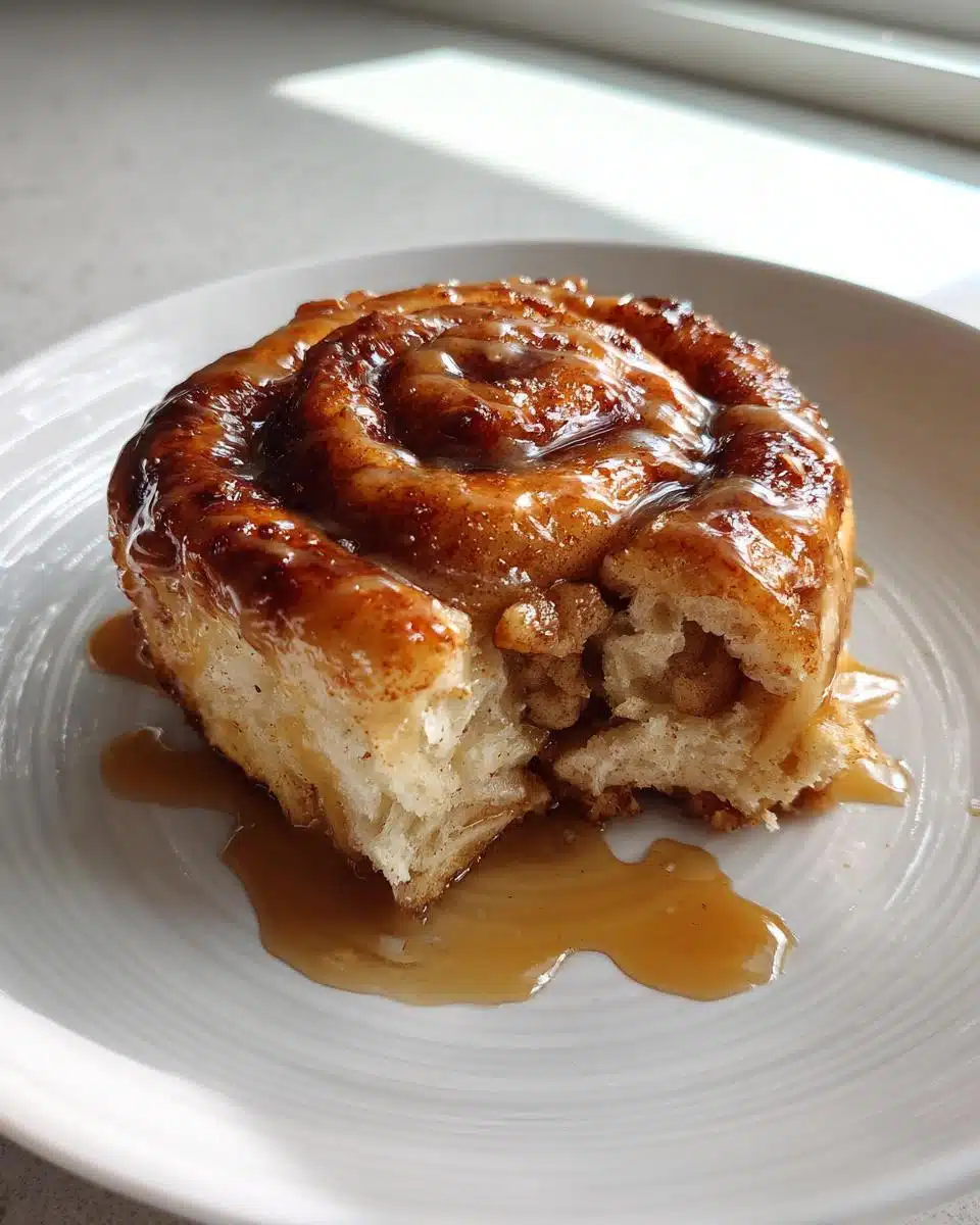 Apple Cinnamon Rolls with Brown Butter Maple Icing