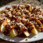 Apple Nachos (Sliced apples with caramel, chocolate, and nuts)