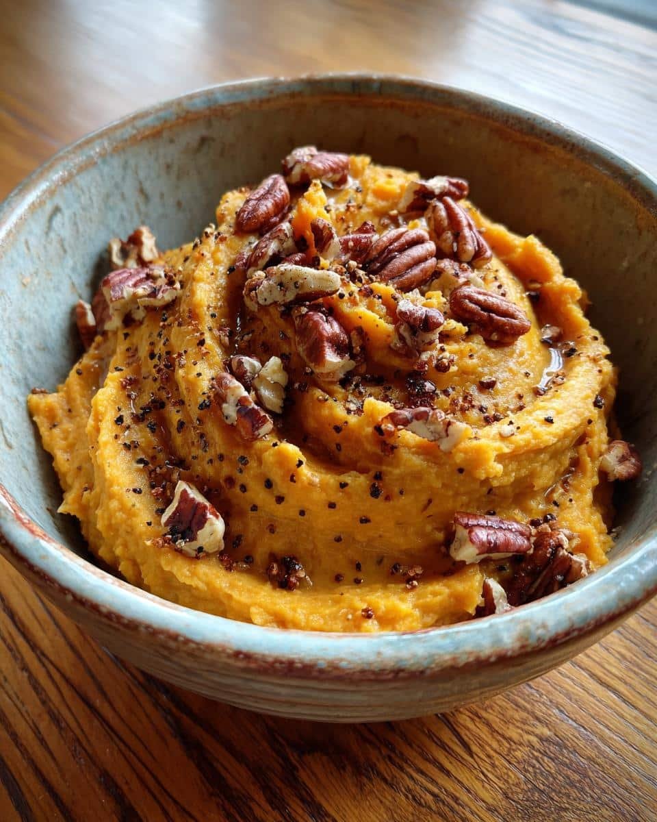 Brown Butter Mashed Sweet Potatoes with Pecans - detail 1