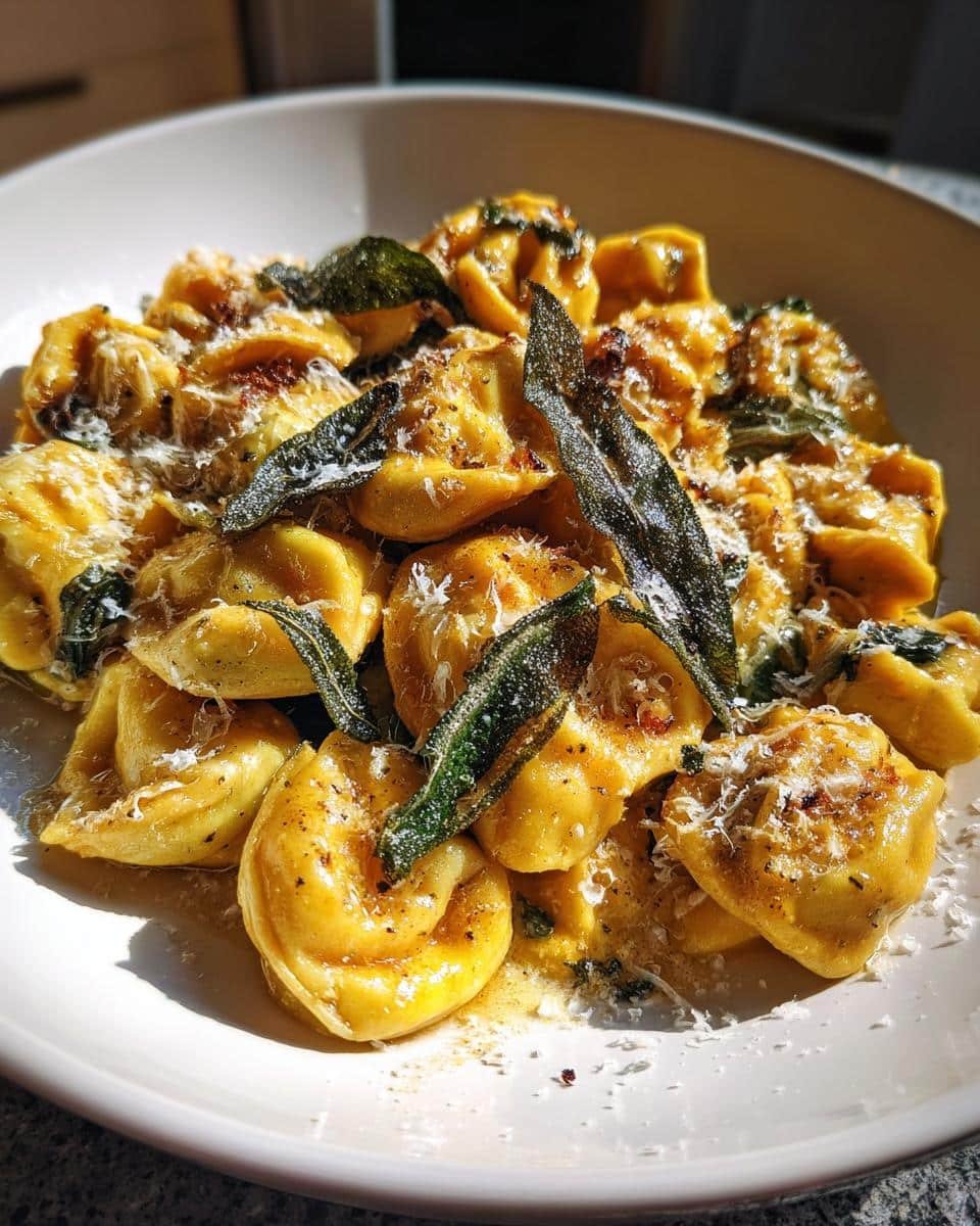 Brown Butter Pumpkin Tortellini with Sage and Parmesan - detail 1