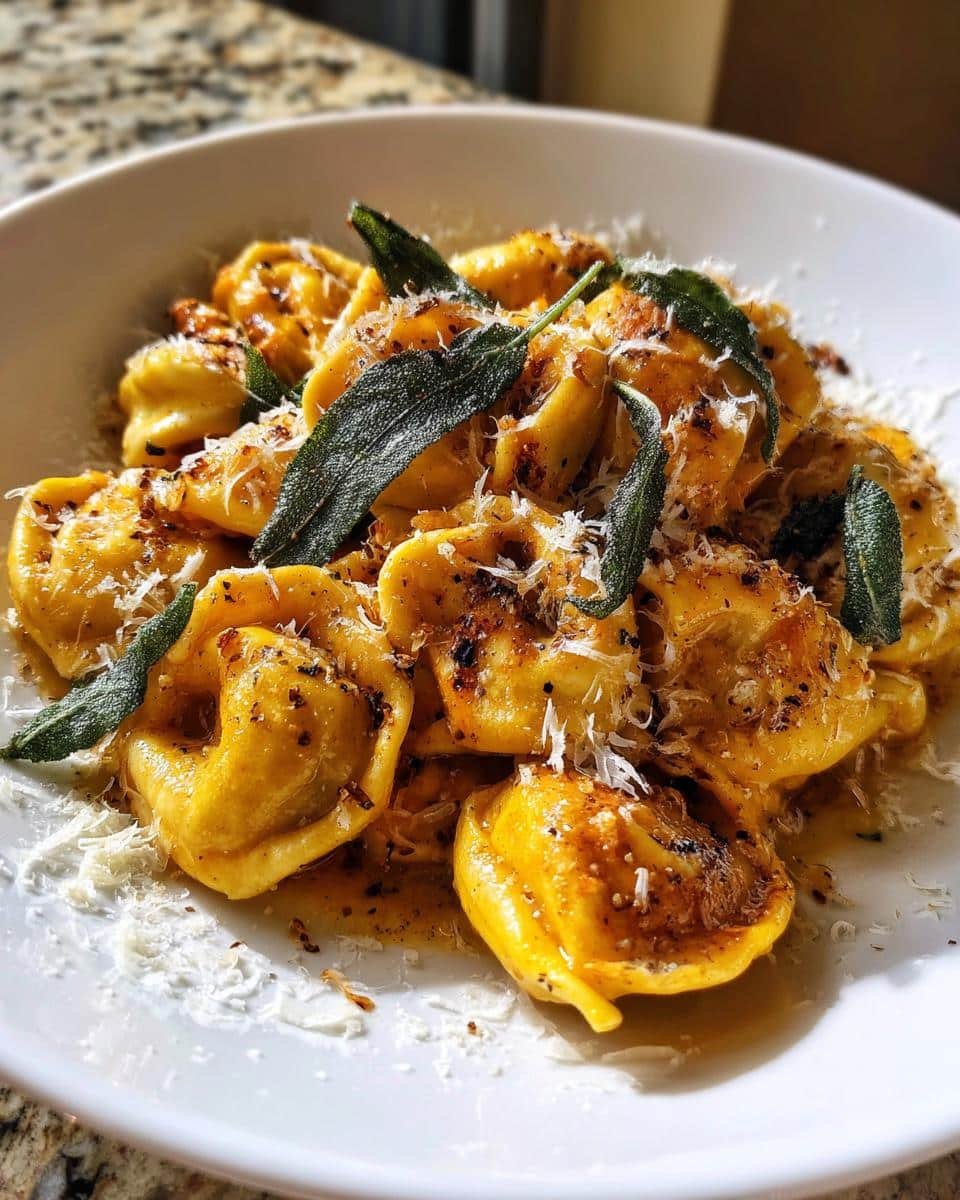 Brown Butter Pumpkin Tortellini with Sage and Parmesan - detail 2