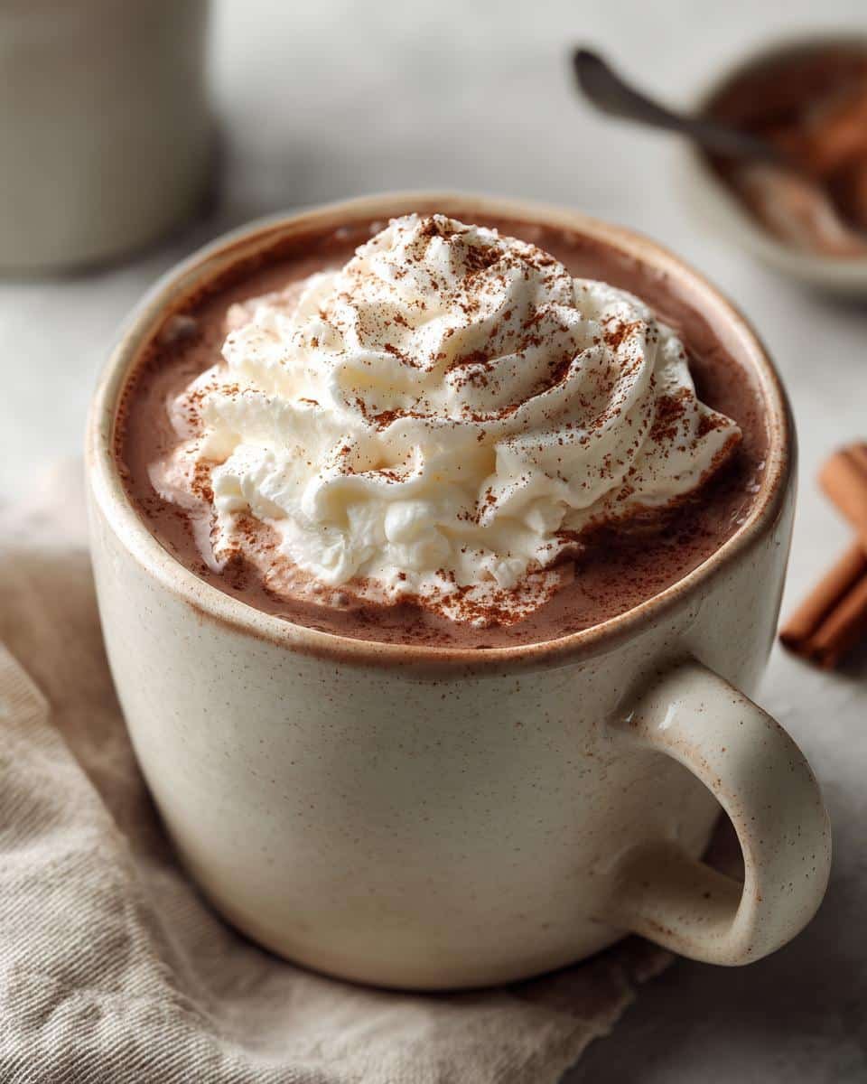 Chai Spiced Hot Chocolate with Whipped Cream - detail 2
