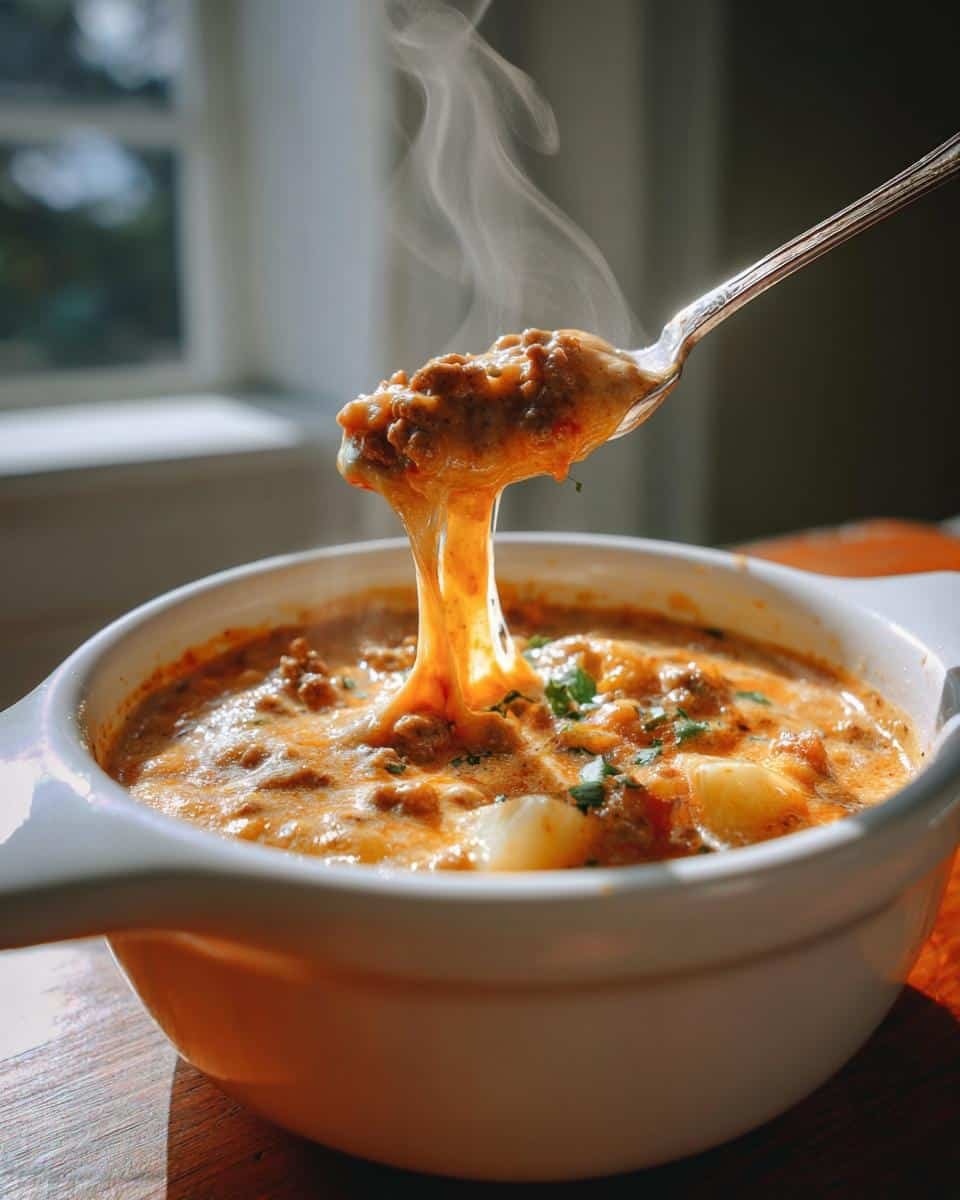 Cheeseburger Soup. - detail 1
