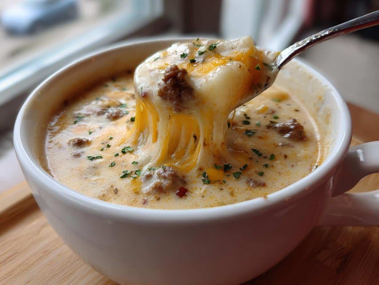 Cheeseburger Soup. - detail 2