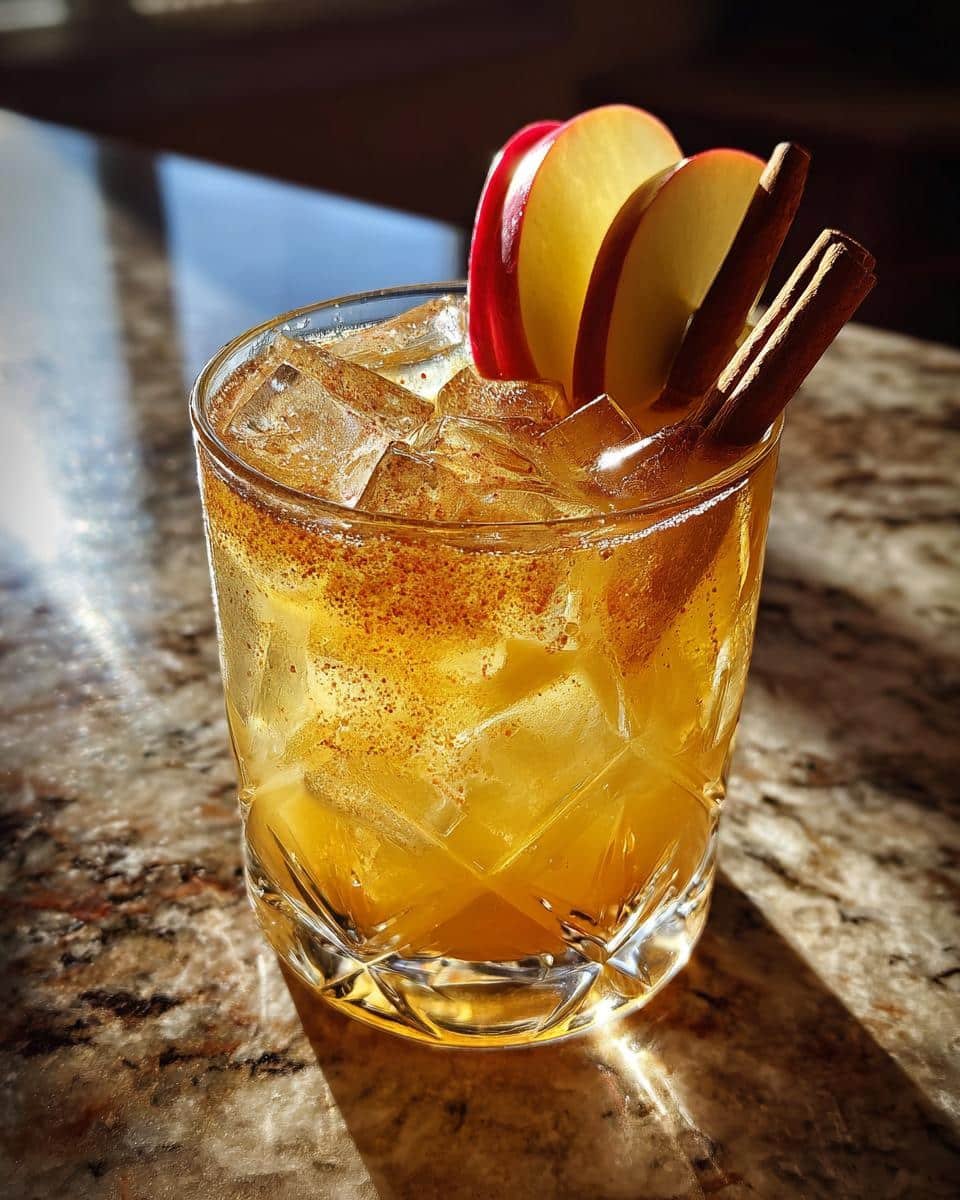 Cinnamon Apple Bourbon Smash with Maple Syrup - detail 2