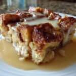 Cinnamon Roll Bread Pudding with Vanilla Sauce