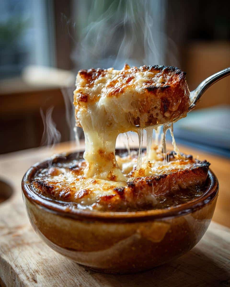 Classic French Onion Soup with Gruyère Cheese Croutons - detail 1
