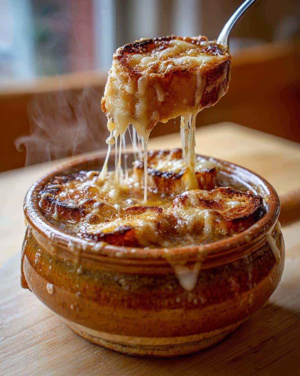 Classic French Onion Soup with Gruyère Cheese Croutons - detail 2