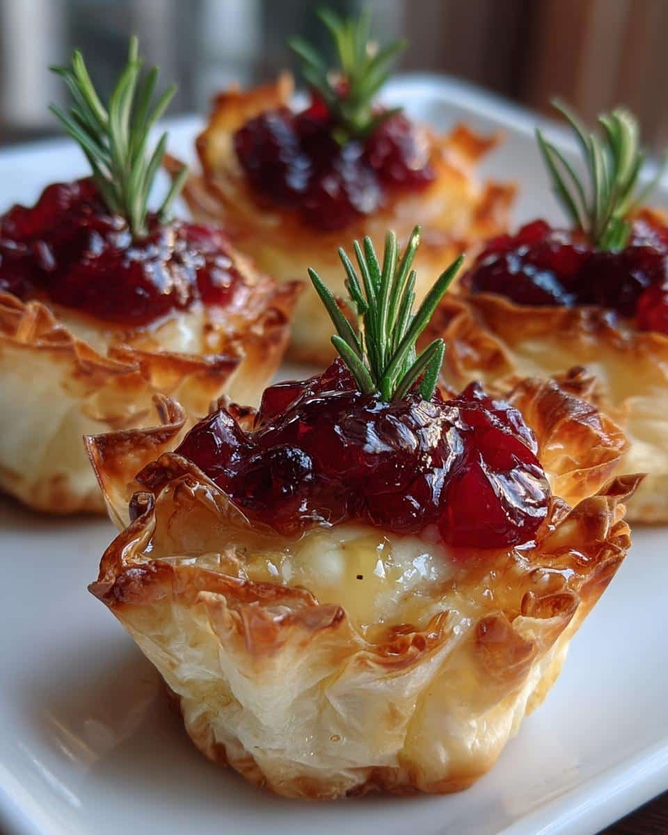 Cranberry Brie Bites in Phyllo Cups - detail 1