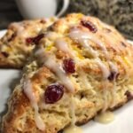 Cranberry Orange Scones with Maple Glaze