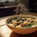 Creamy Gnocchi Soup with Italian Sausage and Spinach