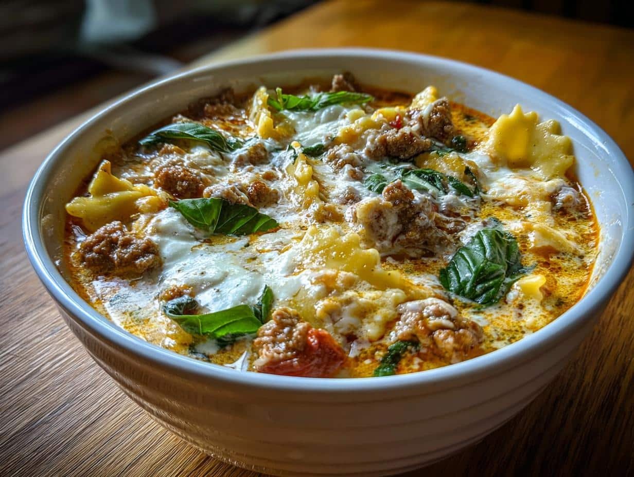 35-Minute Creamy Lasagna Soup with Sausage – Heavenly Comfort