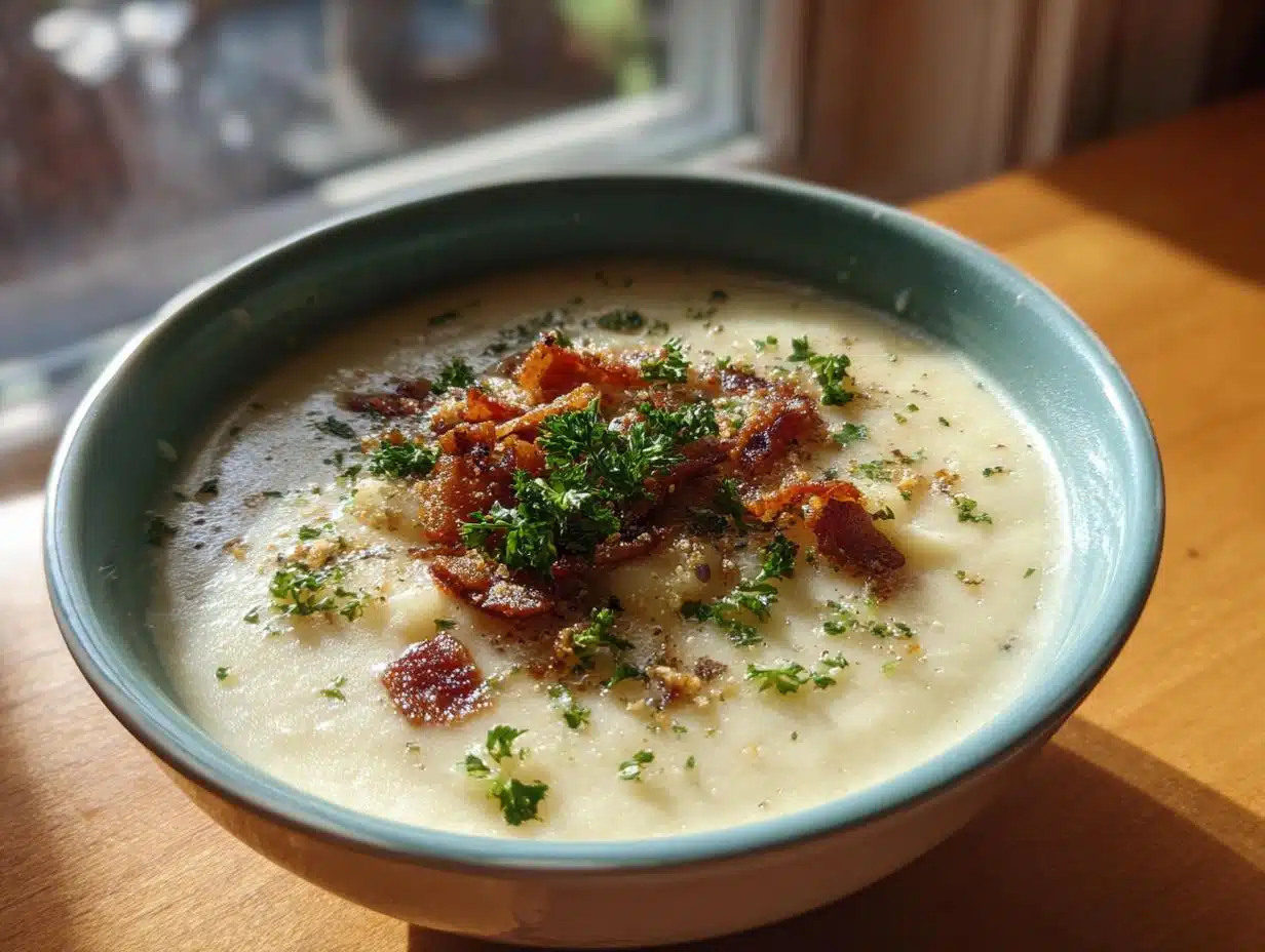 33 Heavenly Creamy Potato Leek Soup with Crispy Bacon Magic