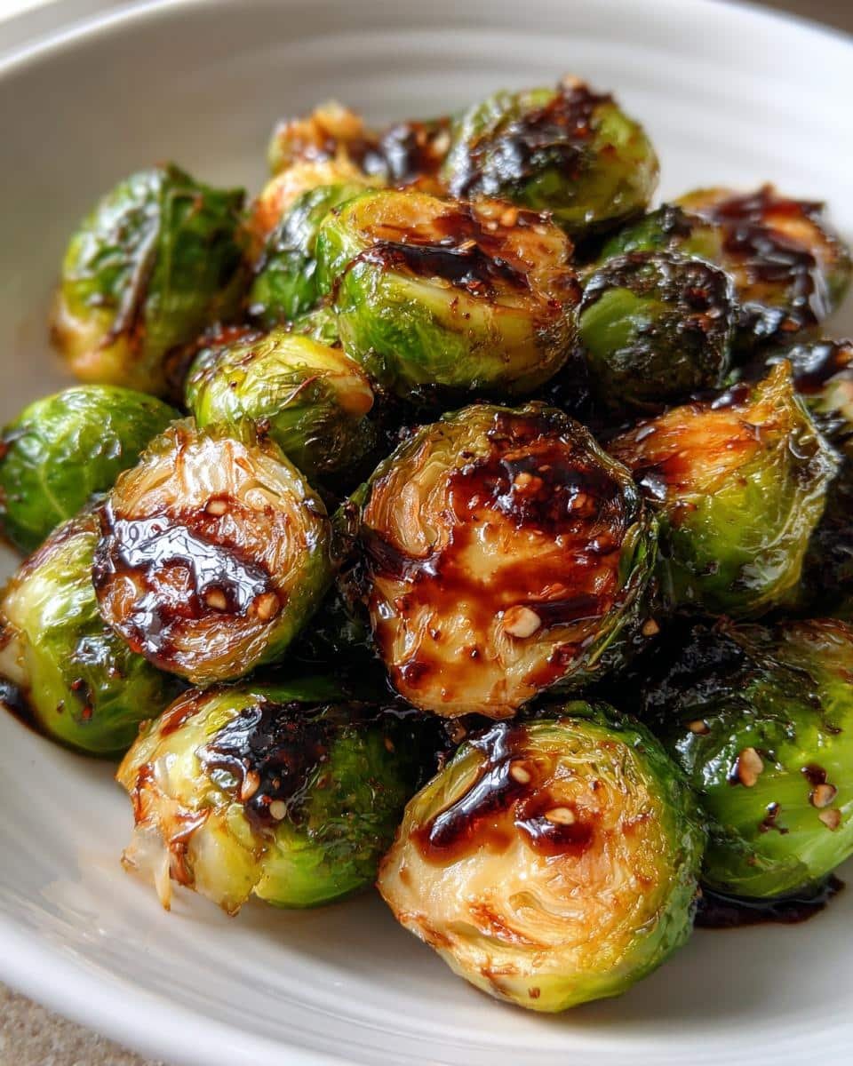 Crispy Roasted Brussels Sprouts with Balsamic Glaze - detail 1