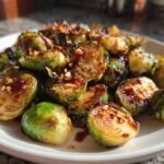 Crispy Roasted Brussels Sprouts with Balsamic Glaze