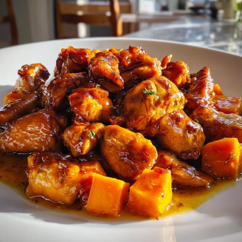 Crockpot Honey Garlic Chicken with Sweet Potatoes - detail 2