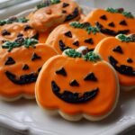 Decorated Jack-O'-Lantern Sugar Cookies with Royal Icing