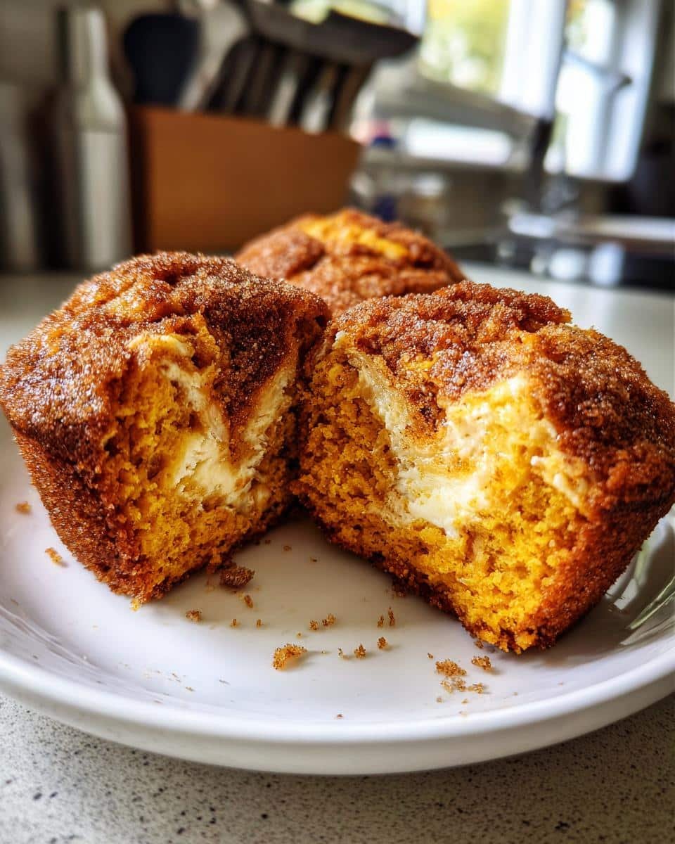 Double Pumpkin Cream Cheese Muffins with Cinnamon Sugar - detail 1