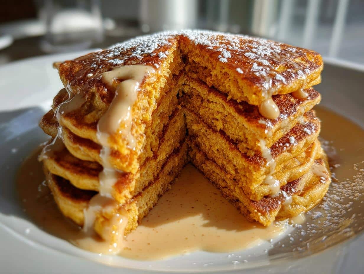 25-Minute Fluffy Pumpkin Spice Pancakes with Cinnamon Butter Bliss