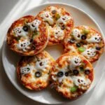 Ghostly Pizza Bagels
