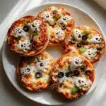 Ghostly Pizza Bagels