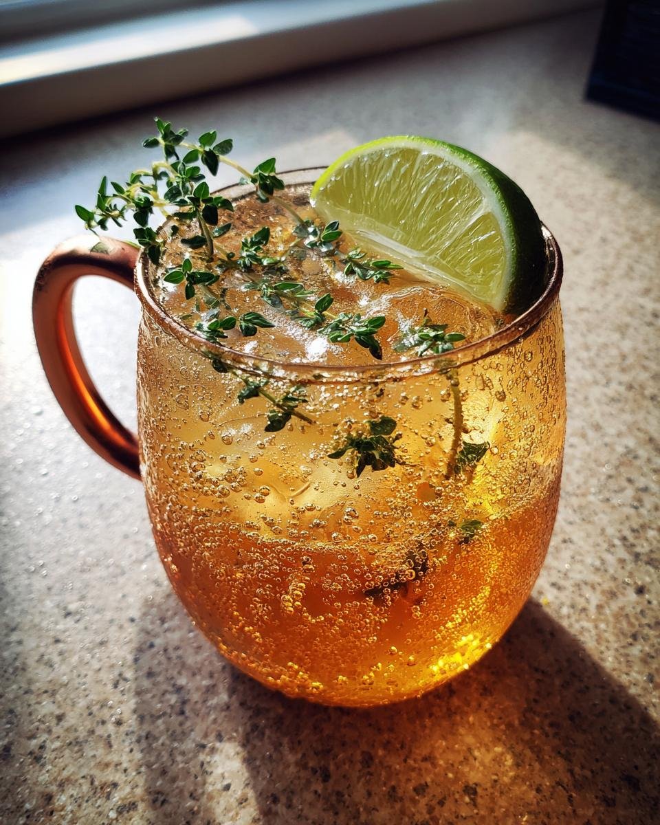 Ginger Apple Moscow Mule with Fresh Thyme - detail 1