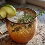 Ginger Apple Moscow Mule with Fresh Thyme