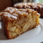 Glazed Honeycrisp Apple Fritter Cake with Cinnamon Drizzle