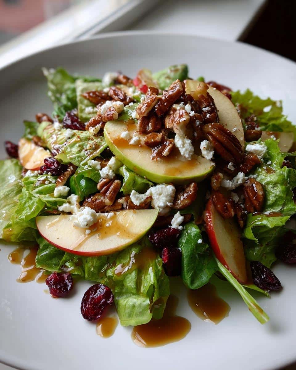 Harvest Salad with Apples, Pecans, and Maple Vinaigrette - detail 1