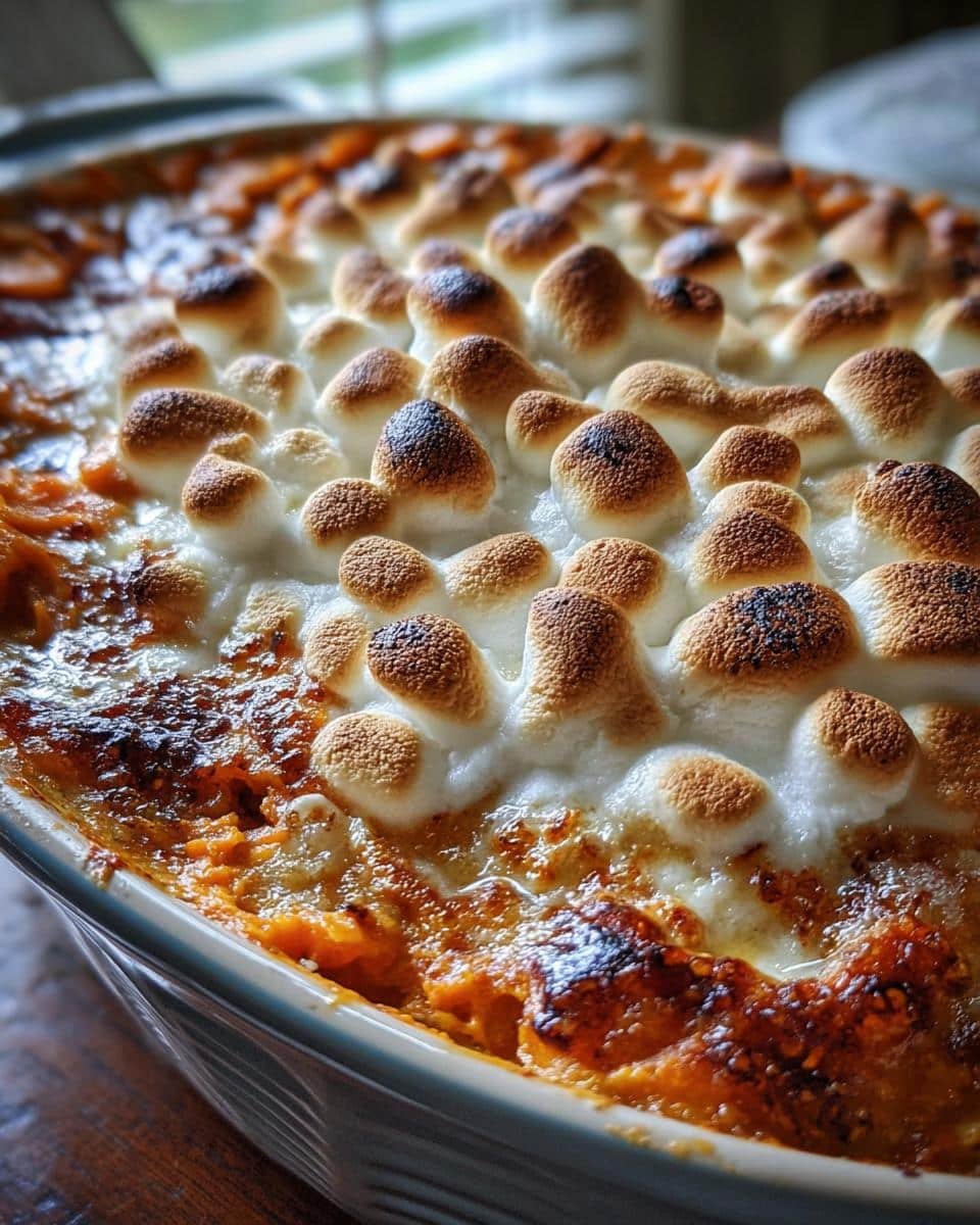 Loaded Sweet Potato Casserole with Marshmallows - detail 2
