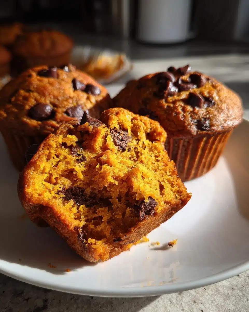 120-Calorie Pumpkin Chocolate Chip Muffins – Guilt-free Bliss