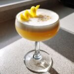 Maple Bourbon Sour with Fresh Lemon and Egg White