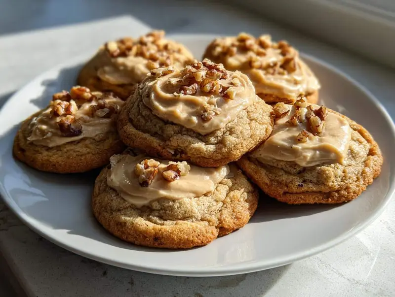 Irresistible Maple Walnut Cookies with Brown Butter Frosting – 180 Calories