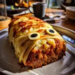 Mummy Meatloaf with Mashed Potato Wrapping