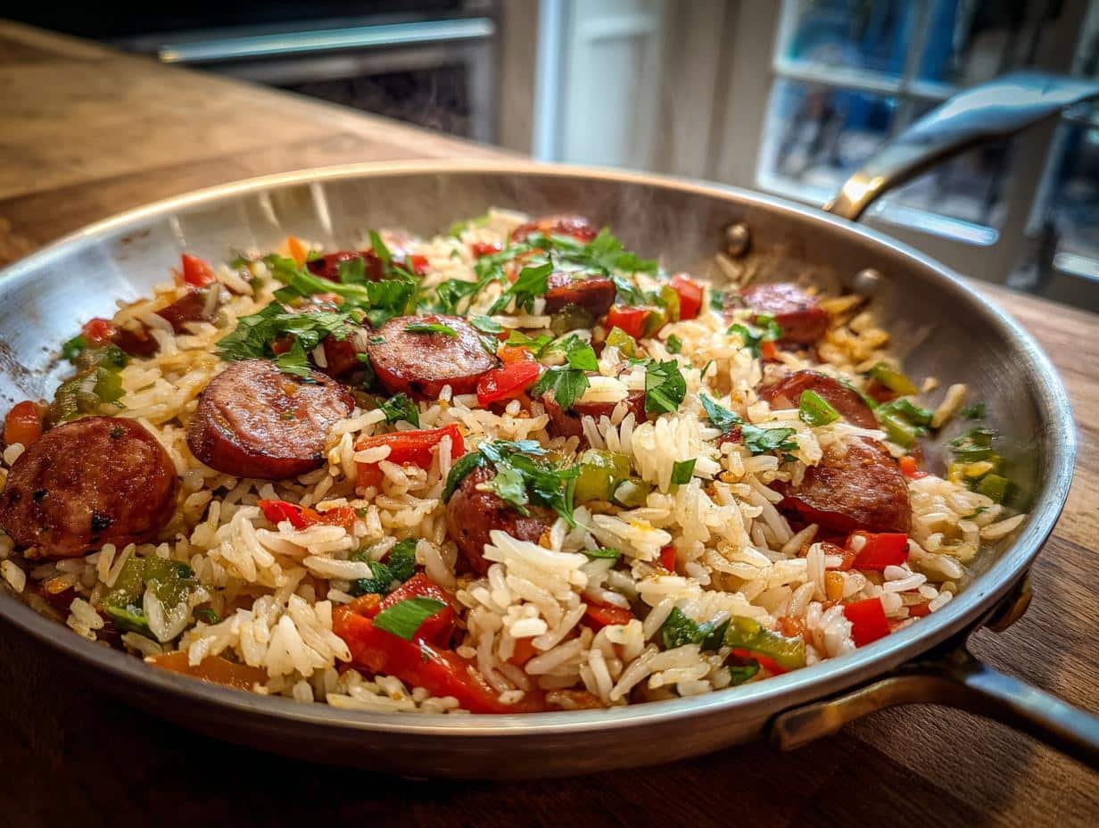 30-Minute One-Pot Sausage and Rice – A Lifesaver Dinner!