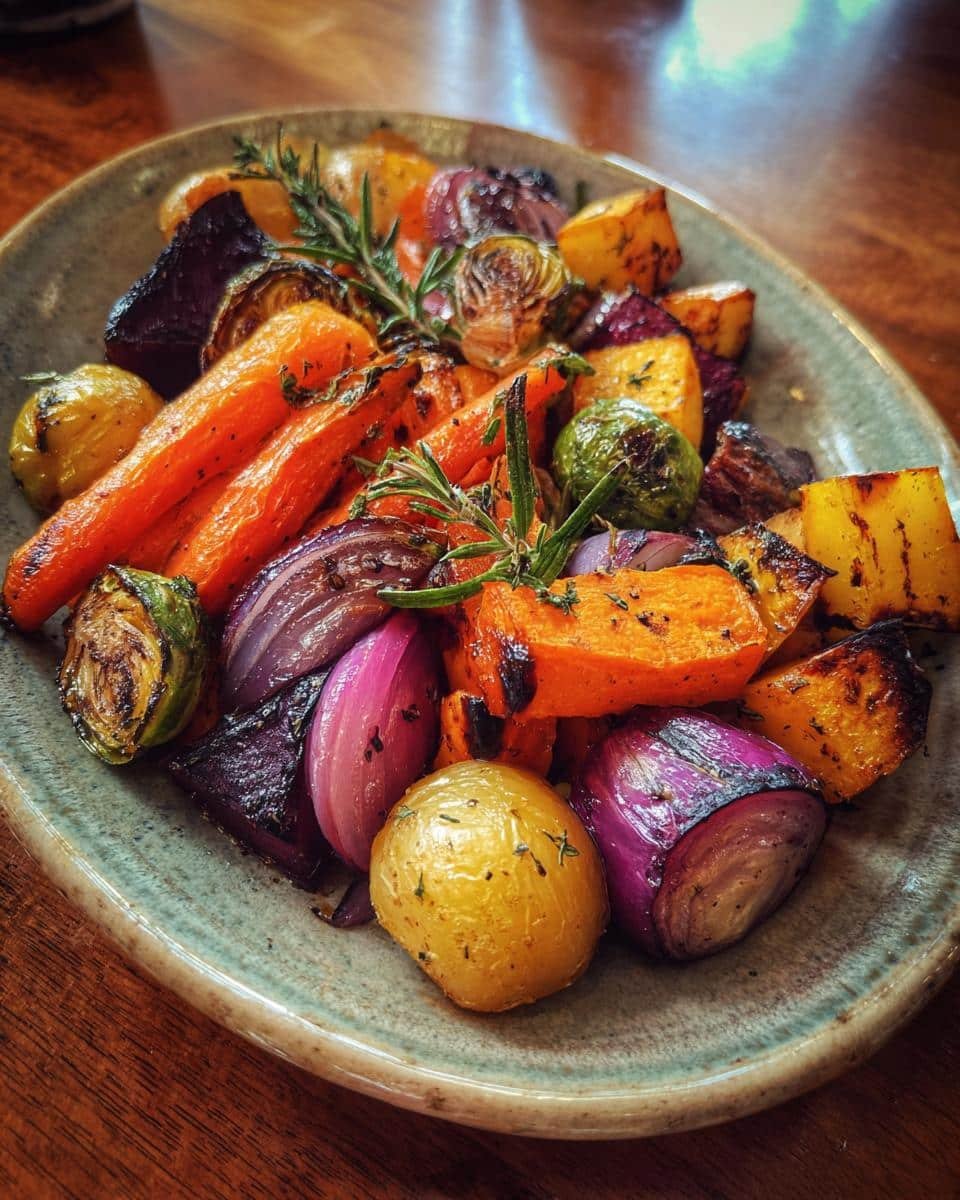 Rainbow Roasted Fall Vegetables with Herbs - detail 2